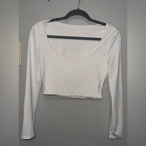 SHEIN White Long Sleeve Crop Top – Women’s Medium